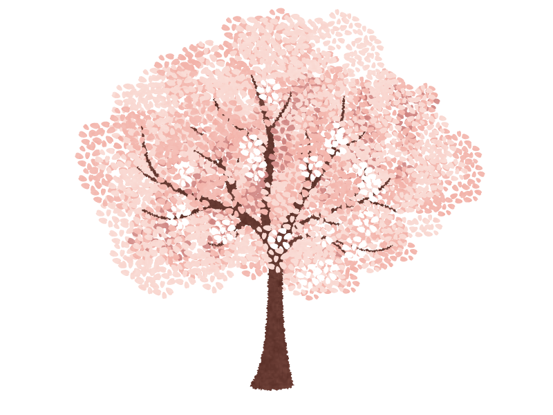 桜の木のイラスト 無料で使えるフリーな らくがき素材