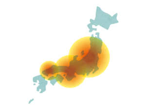 インターネット接続障害になった日本地図から見たイラスト 無料で使えるフリーな らくがき素材